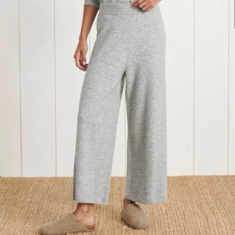 Jenni Kayne Marina Culottes Wool Cashmere Wide Leg Pant in Heather Grey Medium